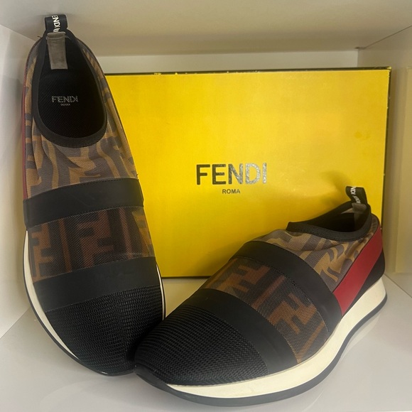 FENDI Mesh Zucca FF Logo WomensSneakers